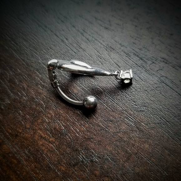 *Sold* 3 for $15 Bellybutton Rings - Tribal w/ Gem - Picture 2 of 2